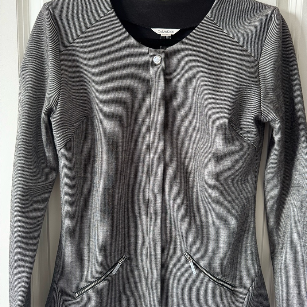Calvin Klein Gray Slim Fit Blazer
